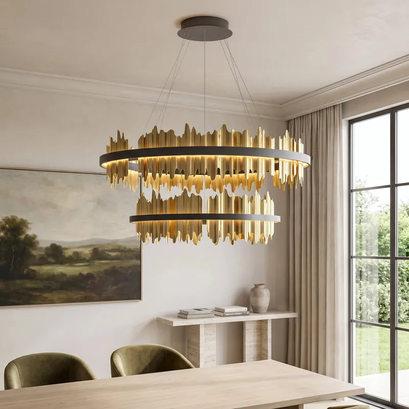 MOD Lighting Aurelius — Polished Gold / Double Layer - Medium / Warm White (3000K)