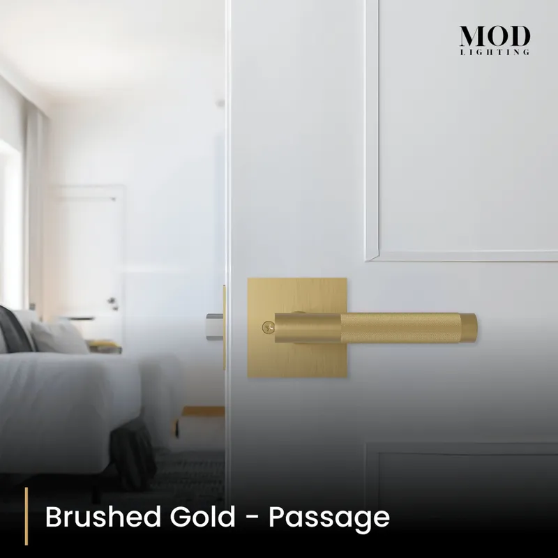 MOD Lighting Belmont Modern Door Handle — Brushed Gold / Passage