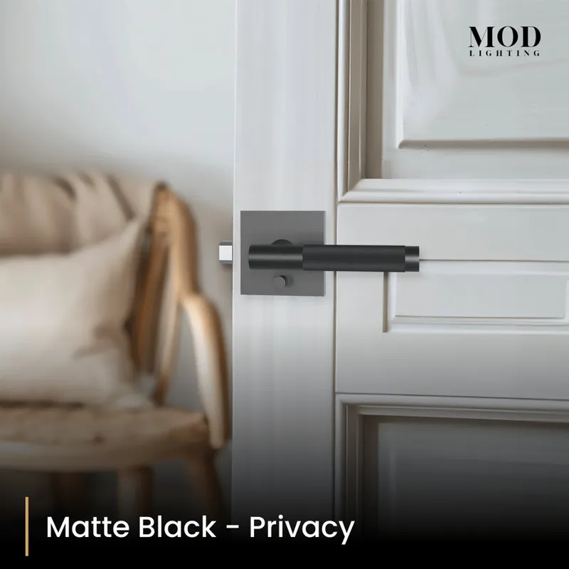 MOD Lighting Belmont Modern Door Handle — Matte Black / Privacy