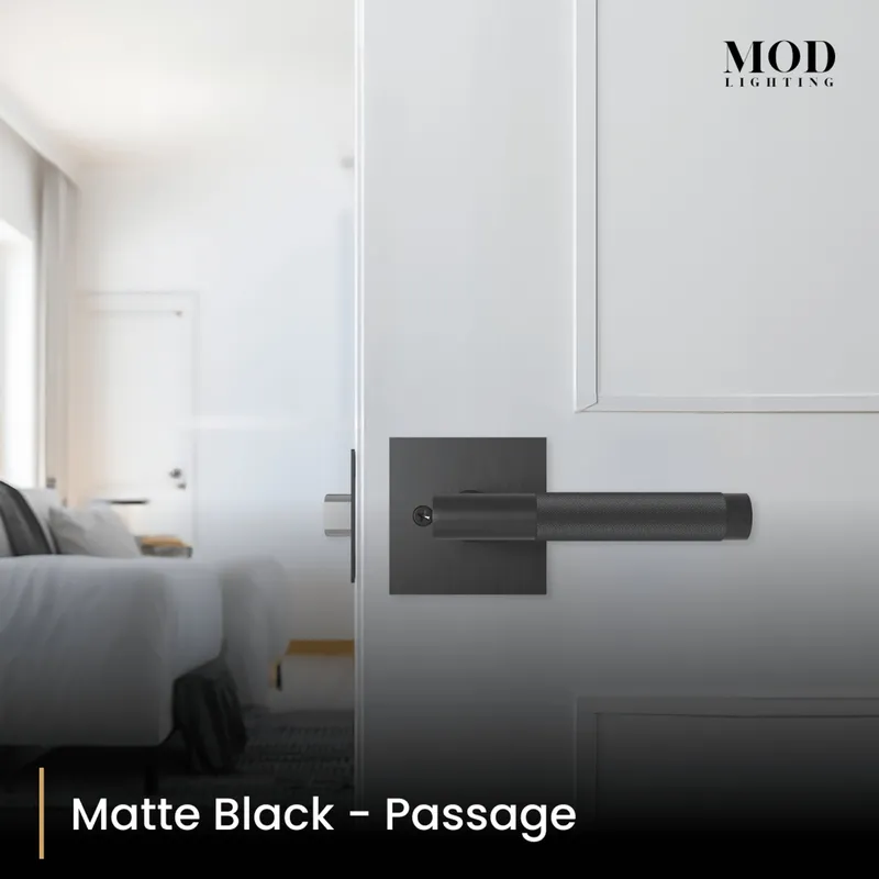 MOD Lighting Belmont Modern Door Handle — Matte Black / Passage