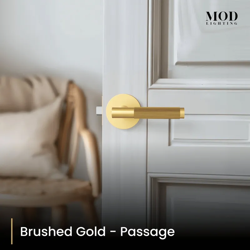 MOD Lighting Carrington Modern Door Handle — Brushed Gold / Passage