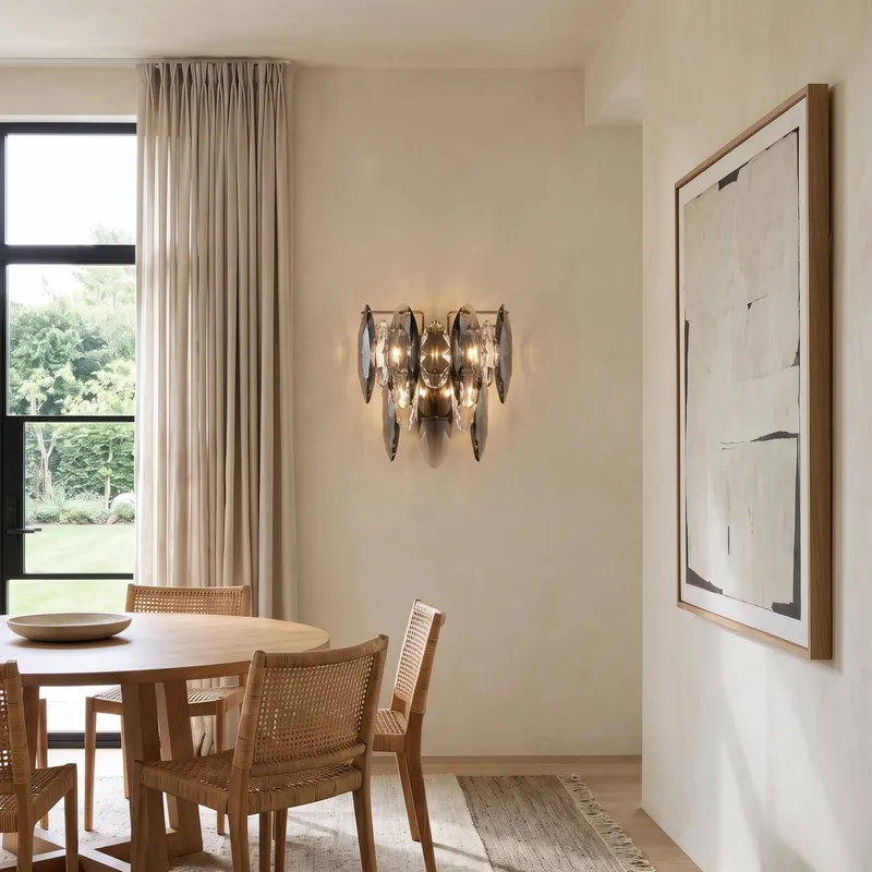 MOD Lighting Celestial · Smoky Crystal Wall Sconce in Gold
