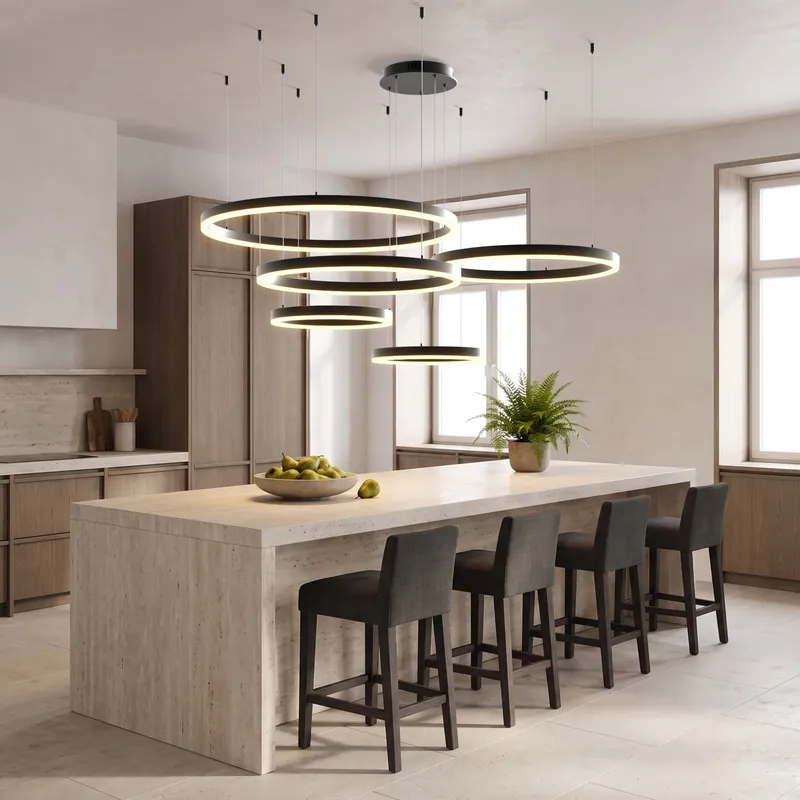 MOD Lighting Charlotte — Black / 5 Rings / Warm White (3000K)