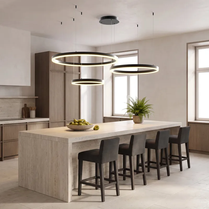 MOD Lighting Charlotte (Smart) — Black / 3 Rings / App + Remote Control
