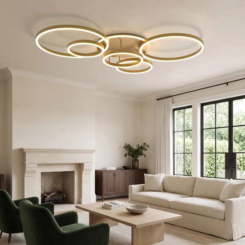 MOD Lighting Chloe (Smart) — Metallic Gold / 6 Circles / App + Remote Control