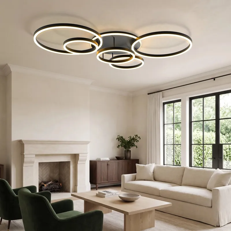 MOD Lighting Chloe — Black Ash / 6 Circles / Warm White (3000K)