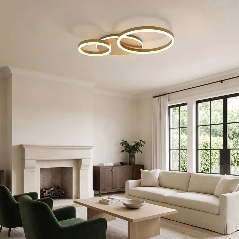 MOD Lighting Chloe — Metallic Gold / 3 Circles / Warm White (3000K)