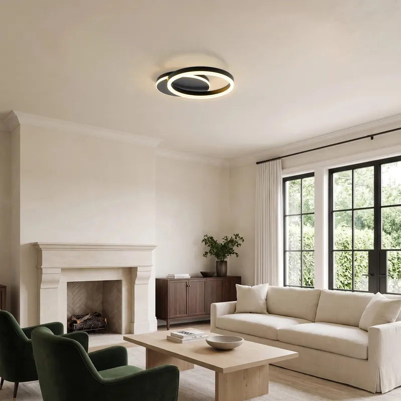 MOD Lighting Chloe — Black Ash / 2 Circles / Warm White (3000K)