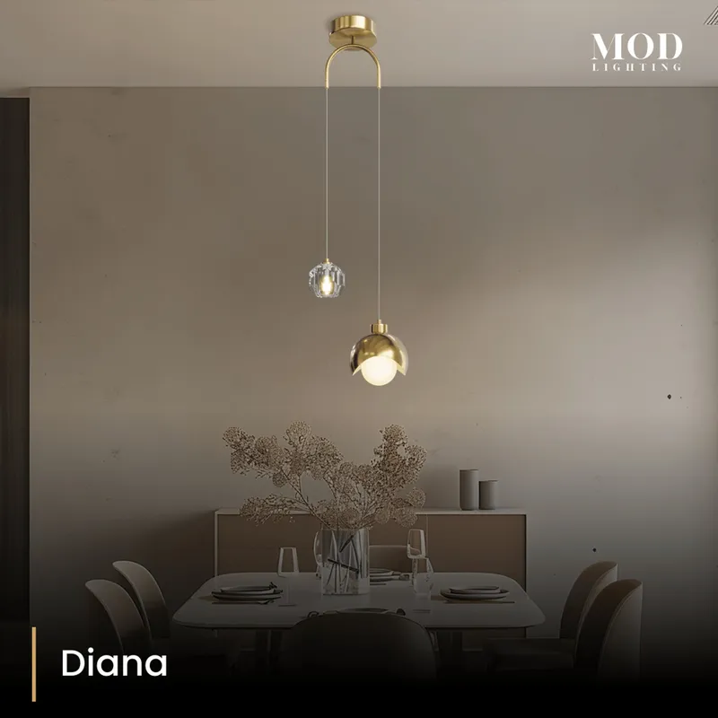 MOD Lighting Diana (Open Box) · Cascading Crystal Pendant