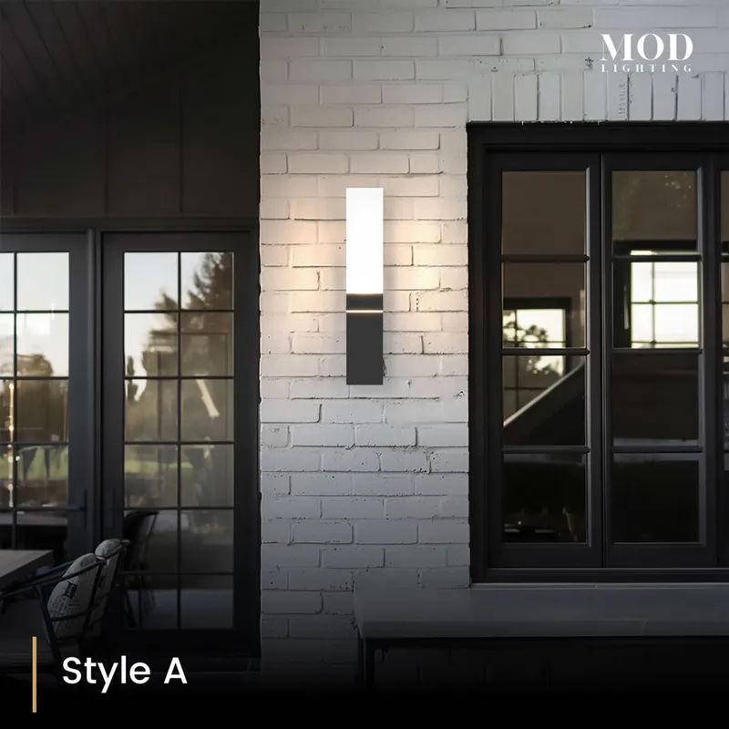 MOD Lighting Falcon (Open Box UK) · Aluminum Outdoor Sconce — Style A / Warm White (3000K)