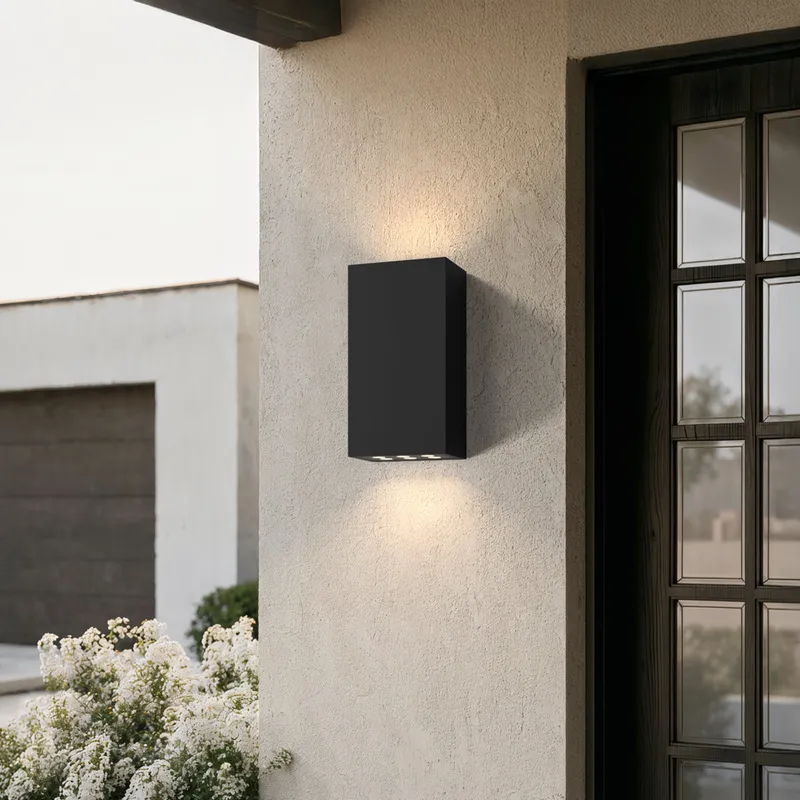 MOD Lighting Harlow · Steel and Glass Outdoor Sconce — Warm White (3000K)