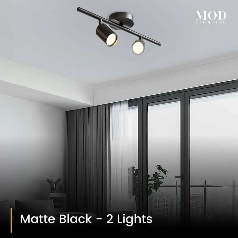 MOD Lighting Harris — Matte Black / 2 Lights / Warm White (3000K)