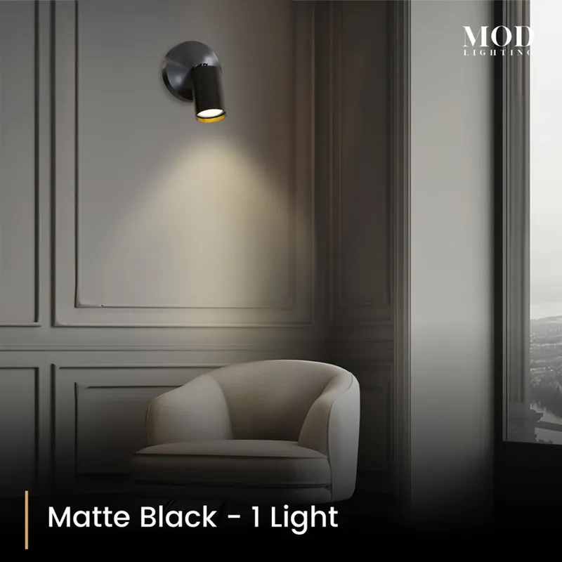 MOD Lighting Harris — Matte Black / 1 Light / Warm White (3000K)