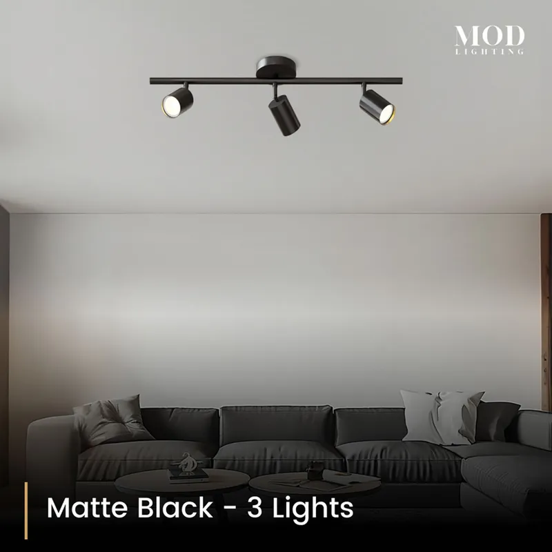 MOD Lighting Harris — Matte Black / 3 Lights / Warm White (3000K)