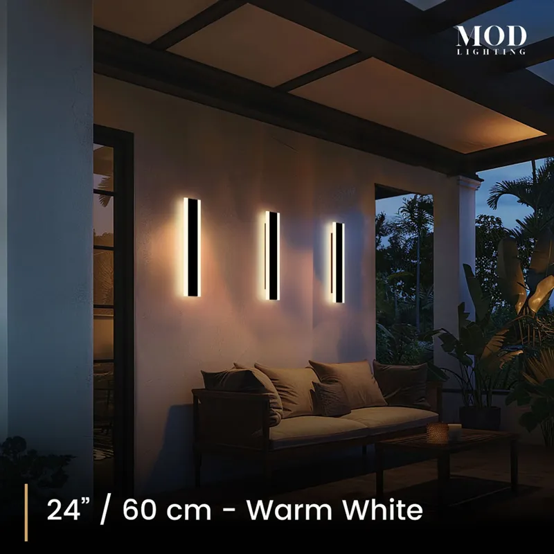 MOD Lighting Haylen (Open Box UK) · Waterproof LED Outdoor Wall Light — 24" / 3 Colors + Remote Dimming