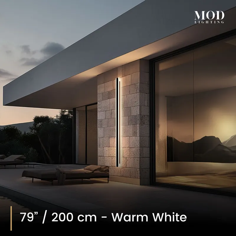 MOD Lighting Haylen (Open Box UK) · Waterproof LED Outdoor Wall Light — 79" / 3 Colors + Remote Dimming