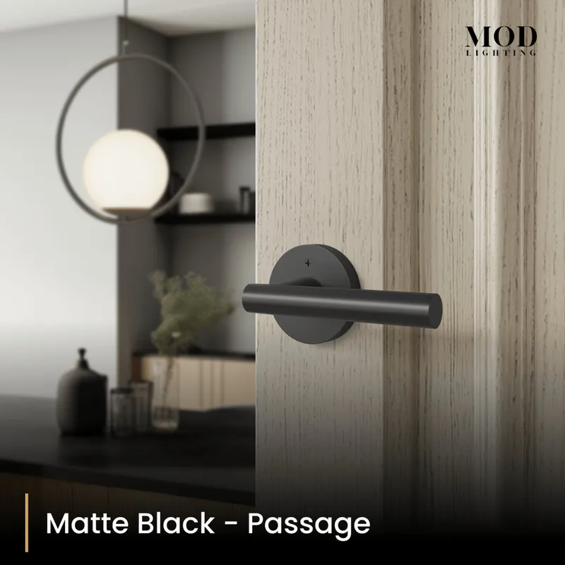 MOD Lighting Hendrix Modern Door Handle — Matte Black / Passage