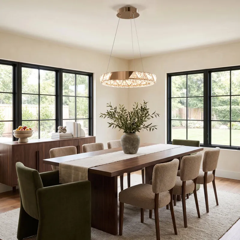 MOD Lighting Jana · Rose Gold and Crystal Chandelier