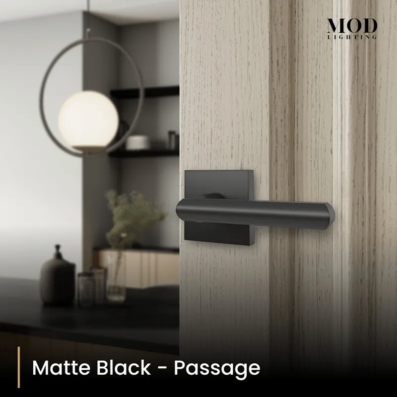 MOD Lighting Lennox Modern Door Handle — Matte Black / Passage