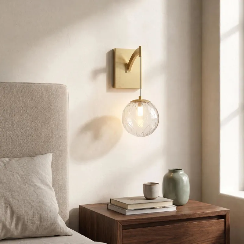 MOD Lighting Mirella · Solid Brass Globe Wall Sconce — Warm White (3000K)