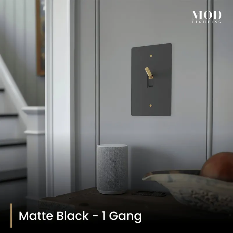 MOD Lighting Modern Toggle Switch — Matte Black / 1 Gang