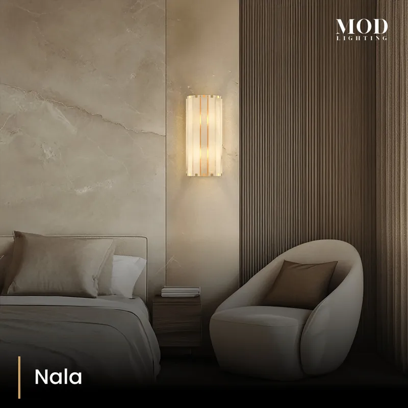 MOD Lighting Nala · Vertical Alabaster Wall Sconce