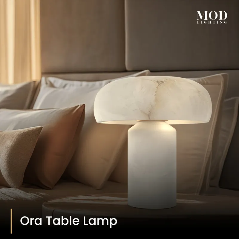 MOD Lighting Ora · Alabaster Mushroom Table Lamp