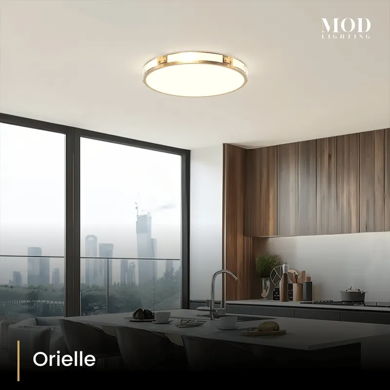MOD Lighting Orielle · Flush Mount Brass Ceiling Light