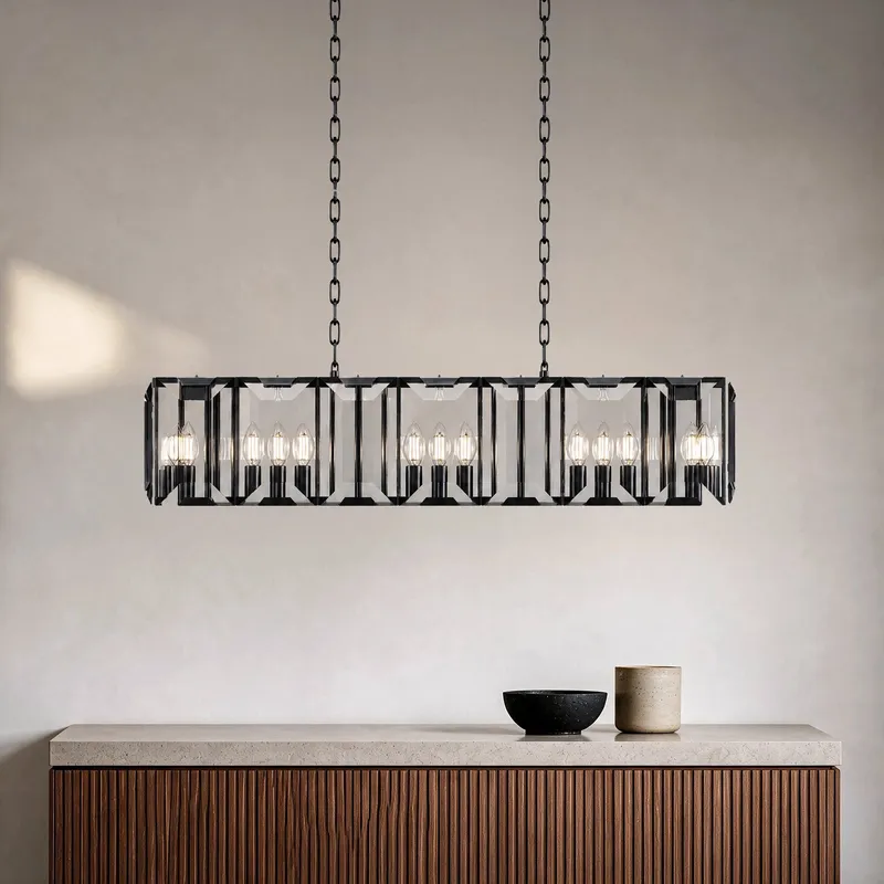 MOD Lighting Solara Pendant — Brushed Graphite / 37" / Warm White (3000K)