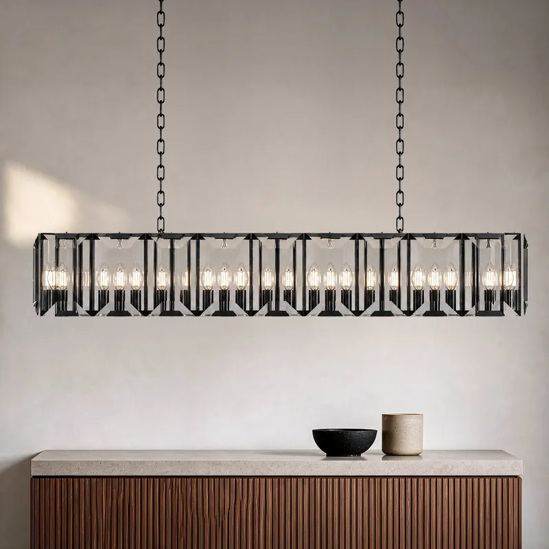 MOD Lighting Solara Pendant — Brushed Graphite / 56" / Warm White (3000K)