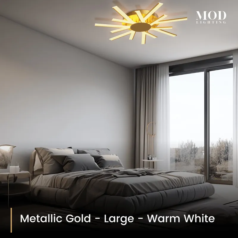 MOD Lighting Sparkle — Metallic Gold / Large / Warm White (3000K)