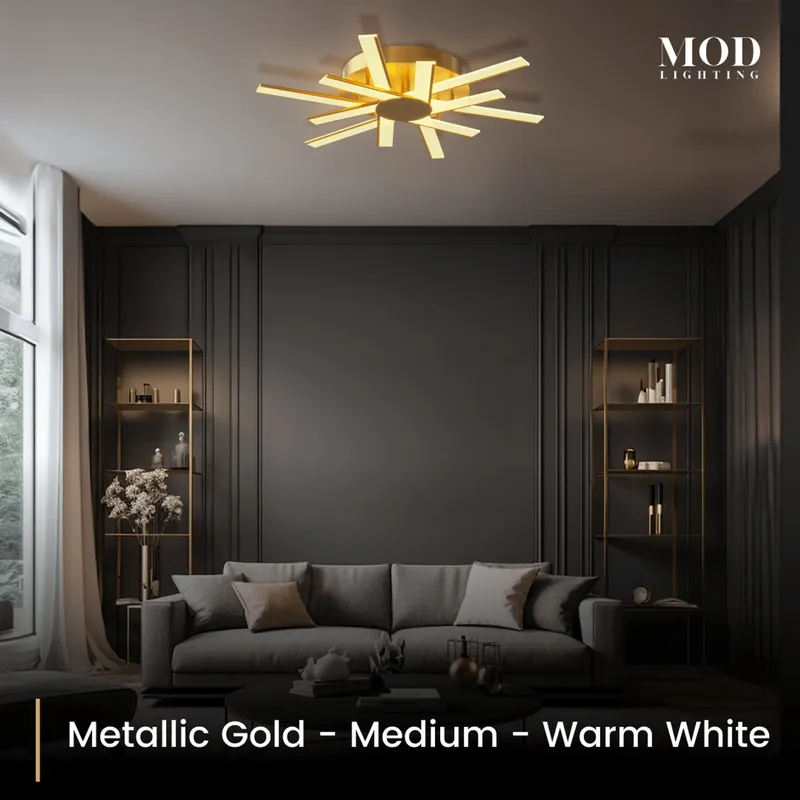 MOD Lighting Sparkle — Metallic Gold / Medium / Warm White (3000K)