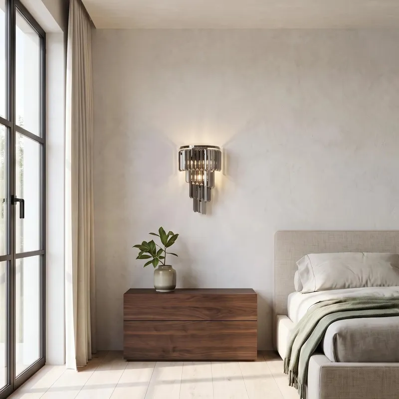 MOD Lighting Umbra · Steel and Crystal Sconce in Black