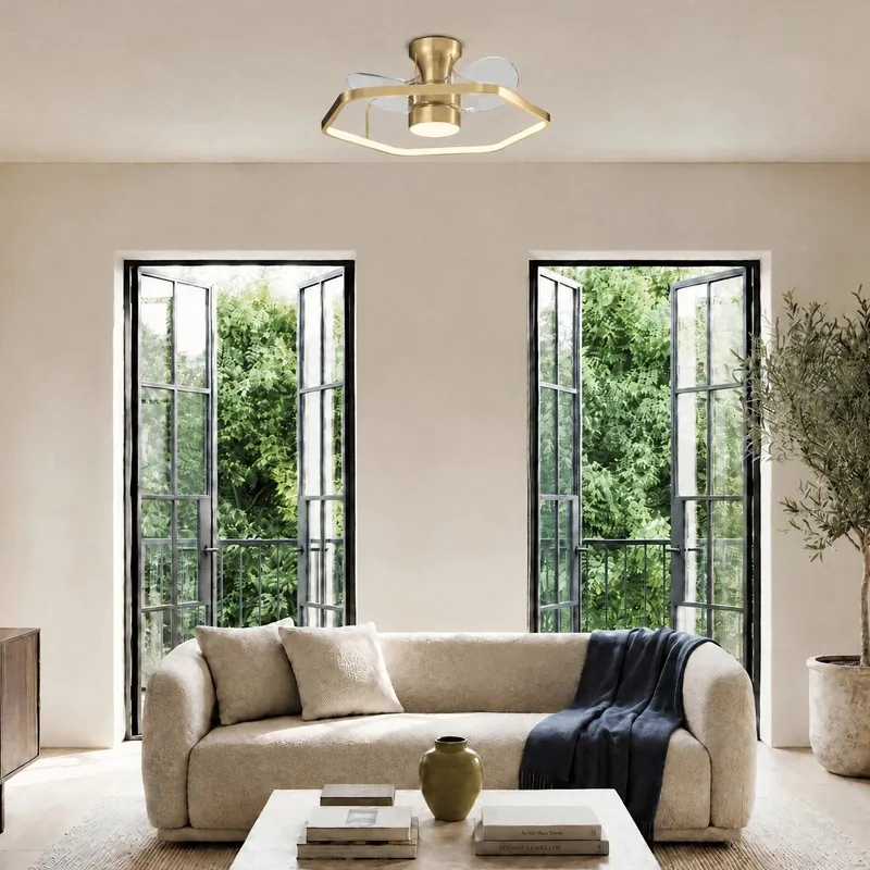MOD Lighting Virelle · Silent Ceiling Fan Light in Gold