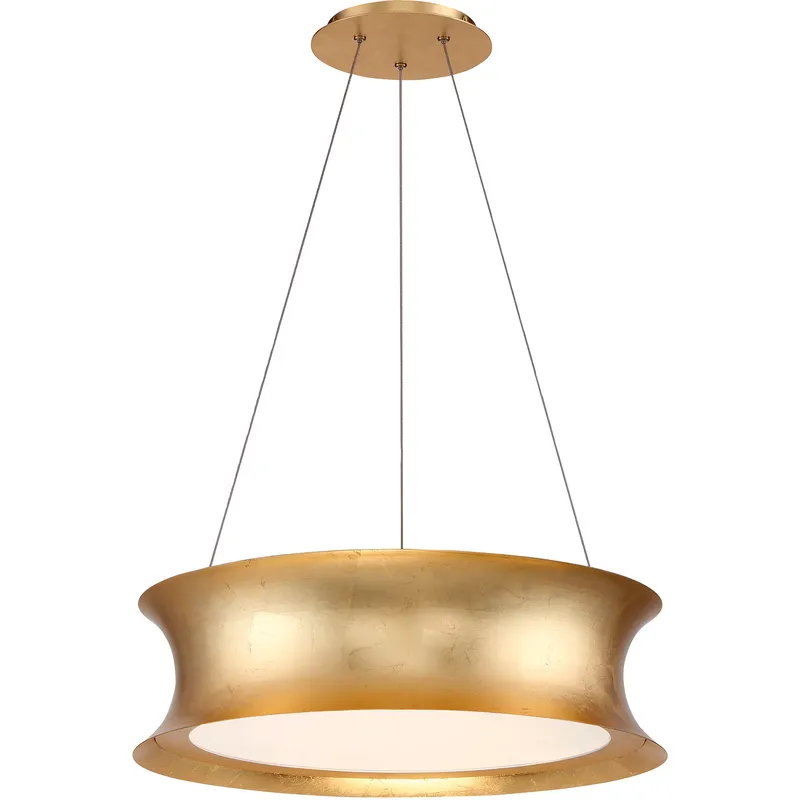 Tango LED 20 inch Gold Leaf Chandelier Ceiling Light