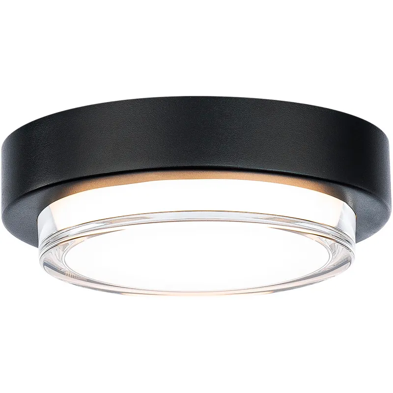 Kind LED 8 inch Black Flush Mount Ceiling Light in 2700K