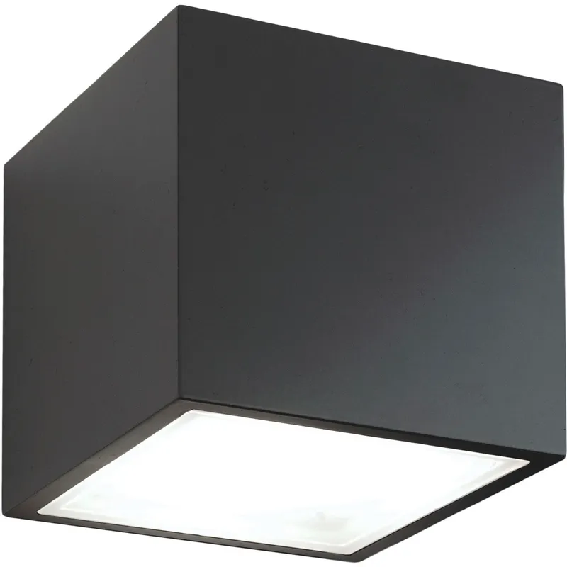 Bloc LED 5.5 inch Black Flush Mount Ceiling Light in 3000K