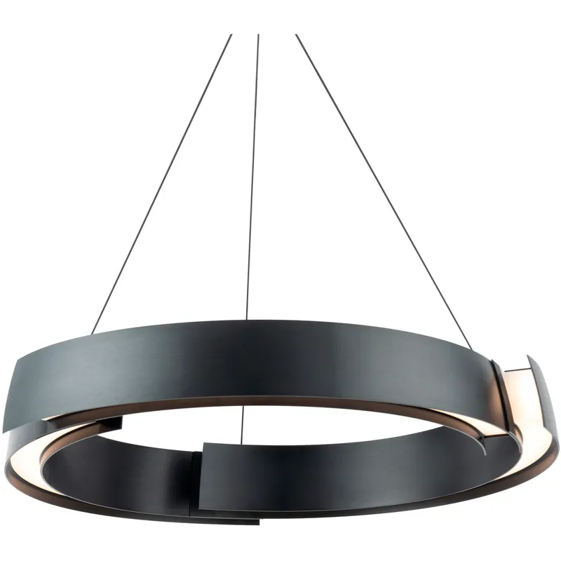 Battlestar 1 Light 28.25 inch Black Pendant Ceiling Light