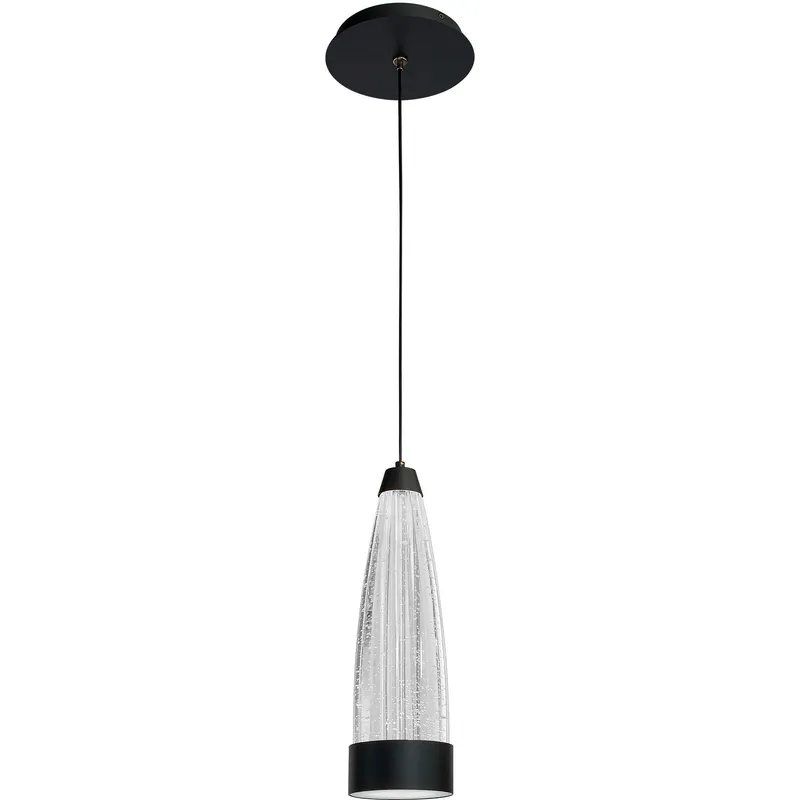 Mystic LED 3.75 inch Black Pendant Ceiling Light in false