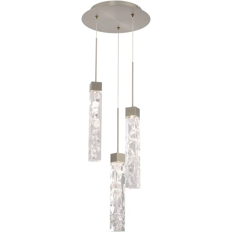 Minx 3 Light 12 inch Antique Nickel Multi-Light Pendant Ceiling Light