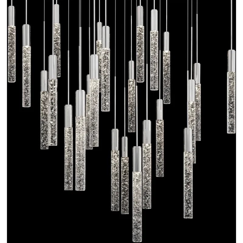 Magic 25 Light 28 inch Polished Nickel Multi-Light Pendant Ceiling Light