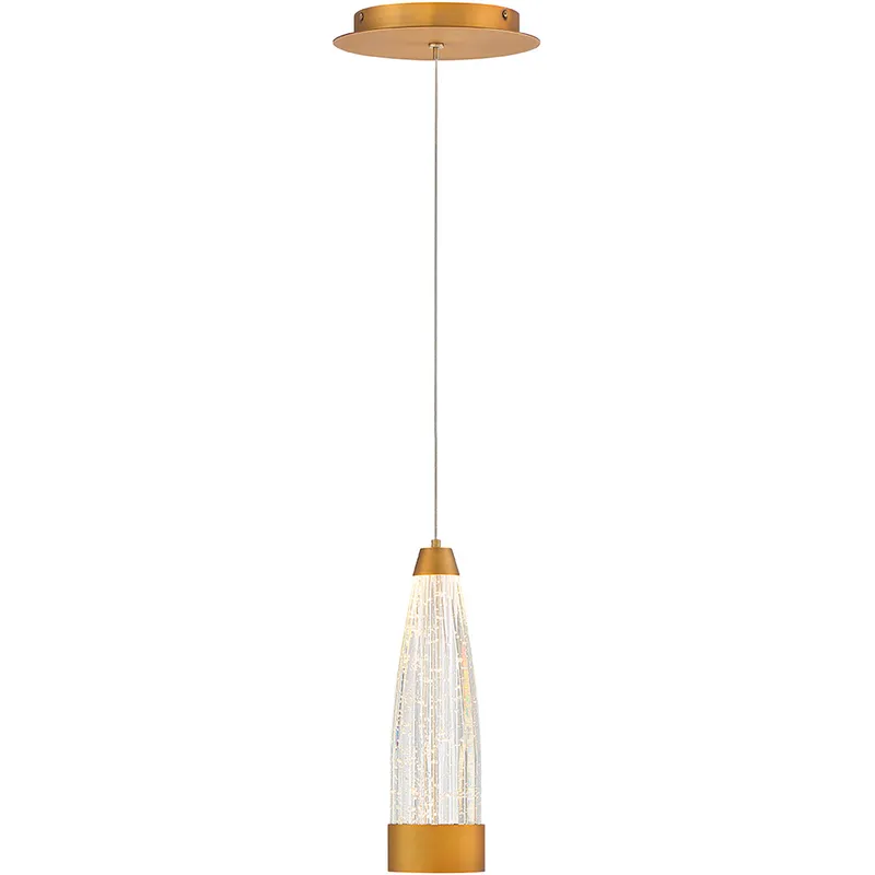 Mystic LED 3.75 inch Aged Brass Pendant Ceiling Light in false