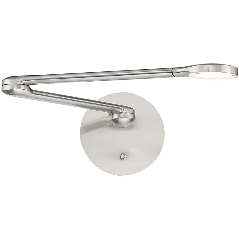Reflex 1 inch 8 watt Brushed Nickel Headboard Light Wall Light