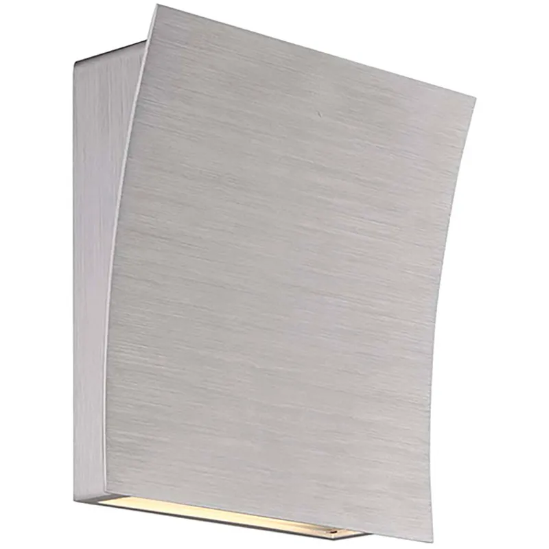 Slide LED 3.8 inch Brushed Aluminum ADA Wall Sconce Wall Light in 2700K