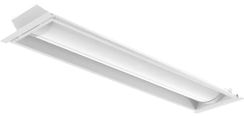 Morelux Troffer Retrofit 1x4, 2pack, 120-277V, 30% Flicker driver, 20/25/30W, 35/40/50K, 125LM/W, CRI80