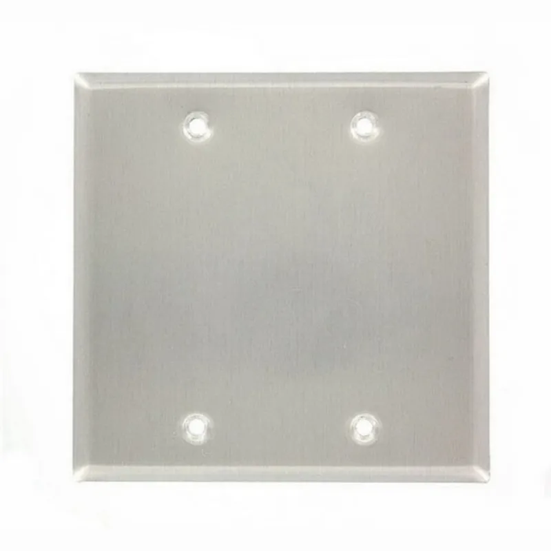 Weatherproof Cover, 2 Gang, Blank Type, Aluminum, Gray