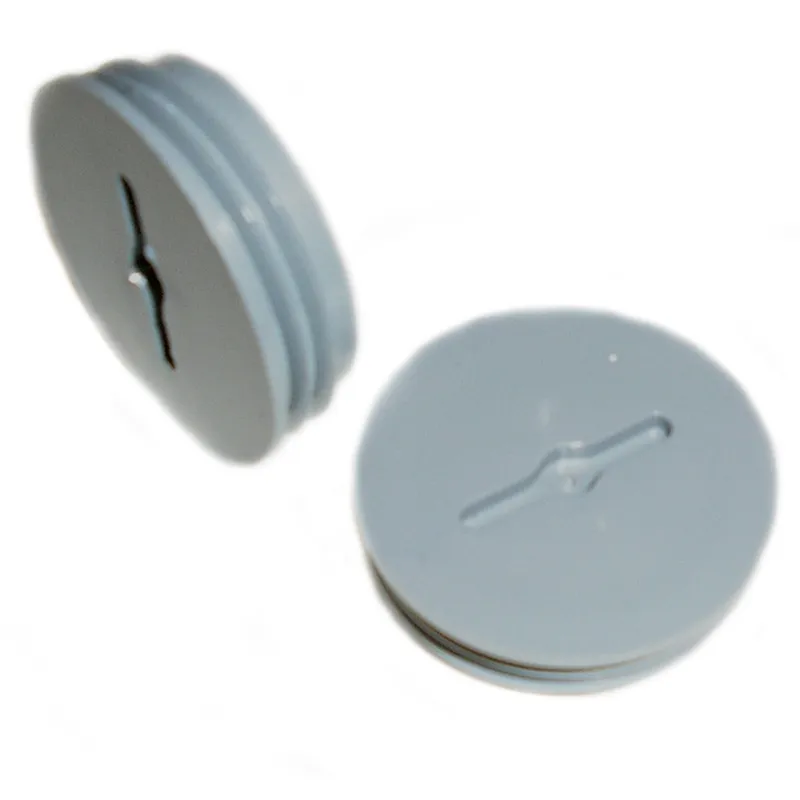 Closure Plug, Weatherproof, Diameter: 1/2", Gray, Die Cast