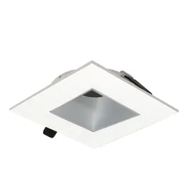 Nora Lighting 2" Iolite Can-less Square Downlight Trim - Haze Reflector / White Flange