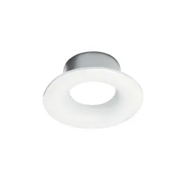 Nora Lighting 1" Iolite Can-less Round Bullnose Trim - Matte Powder White Trim