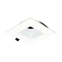 Nora Lighting 4" Iolite Can-less Square Downlight Trim - Matte Powder White